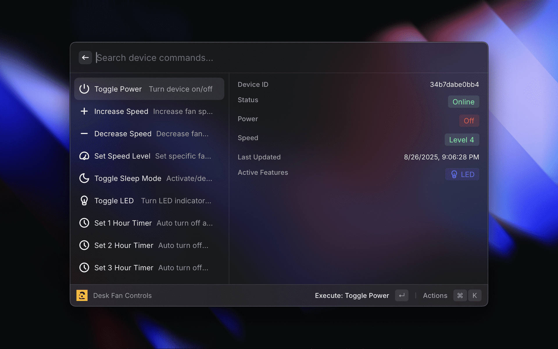 Atomberg - Raycast Extension